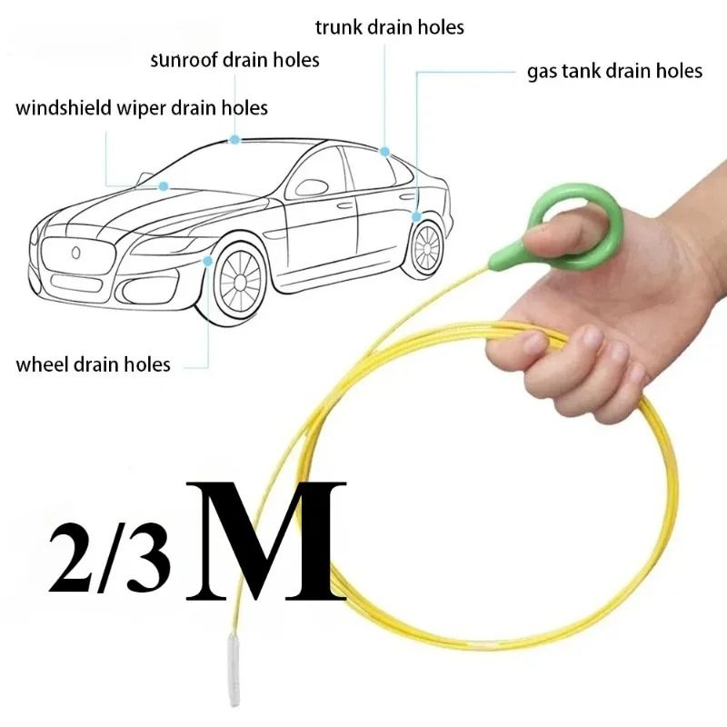 Car Drain Unclogger Cleaning Brush Long Hose Sunroof And Drain Hole Cleaner Tool 2
