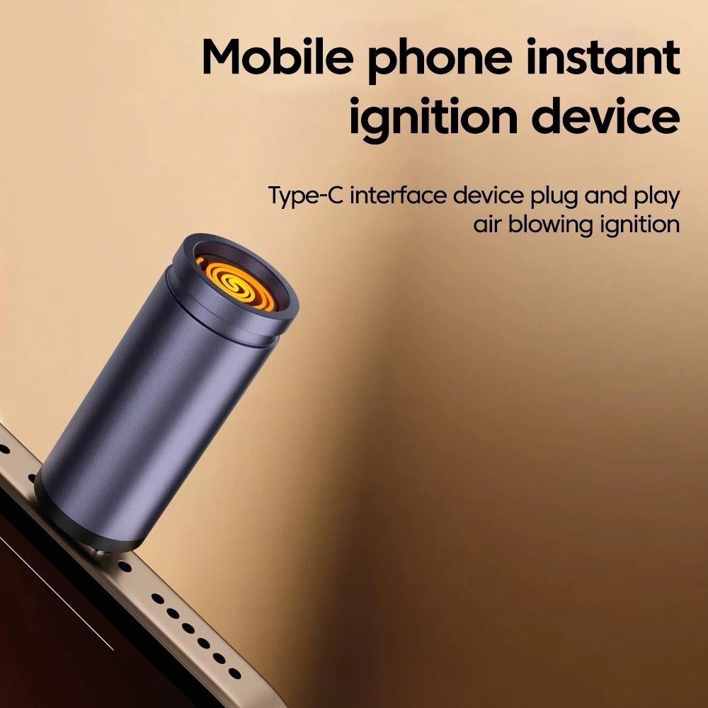 Type C Mini Windproof Cigarette Lighter USB C Portable Igniter 4