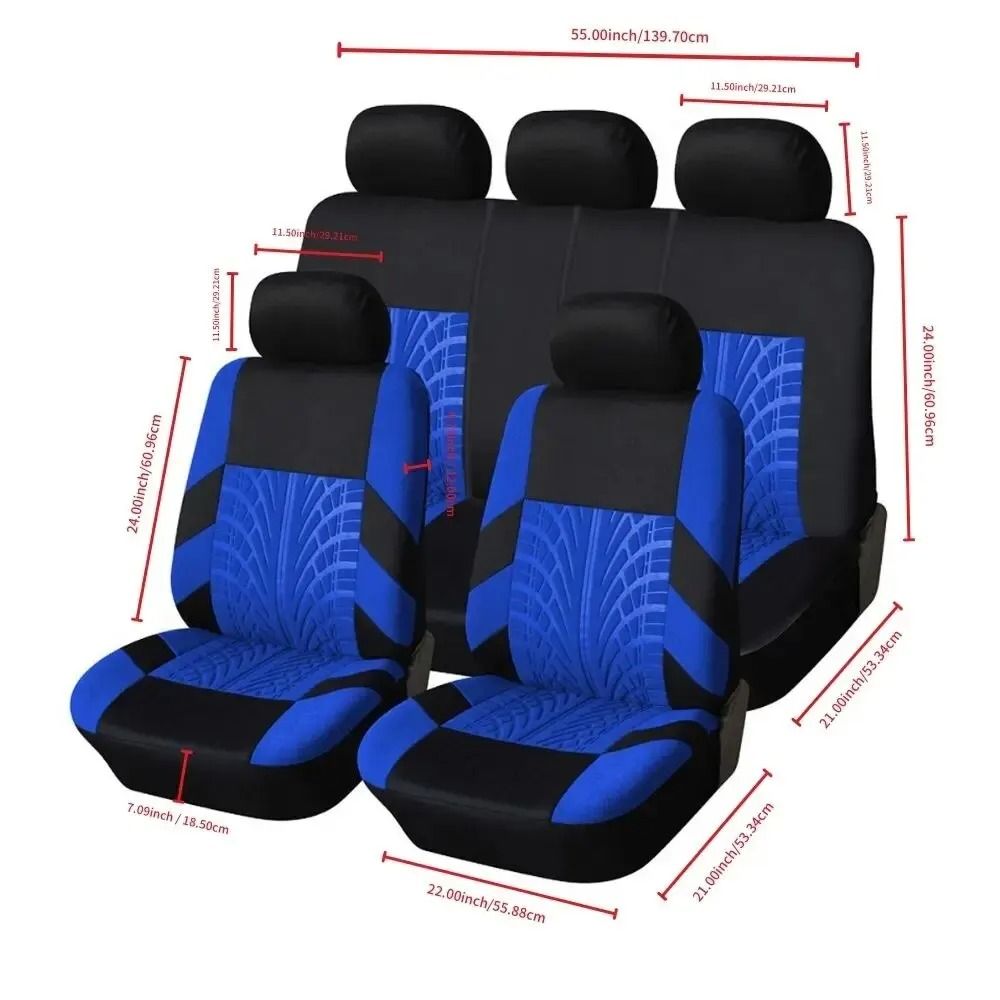 Car Seat Covers Full Set Universal Fit For Front And Rear Seats 1