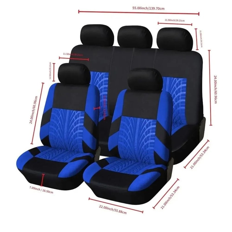 Car Seat Covers Full Set Universal Fit For Front And Rear Seats 1