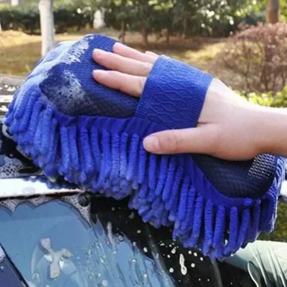 Microfiber Chenille Car Wash Sponge Set Soft Cleaning Pads For Auto Detailing 1