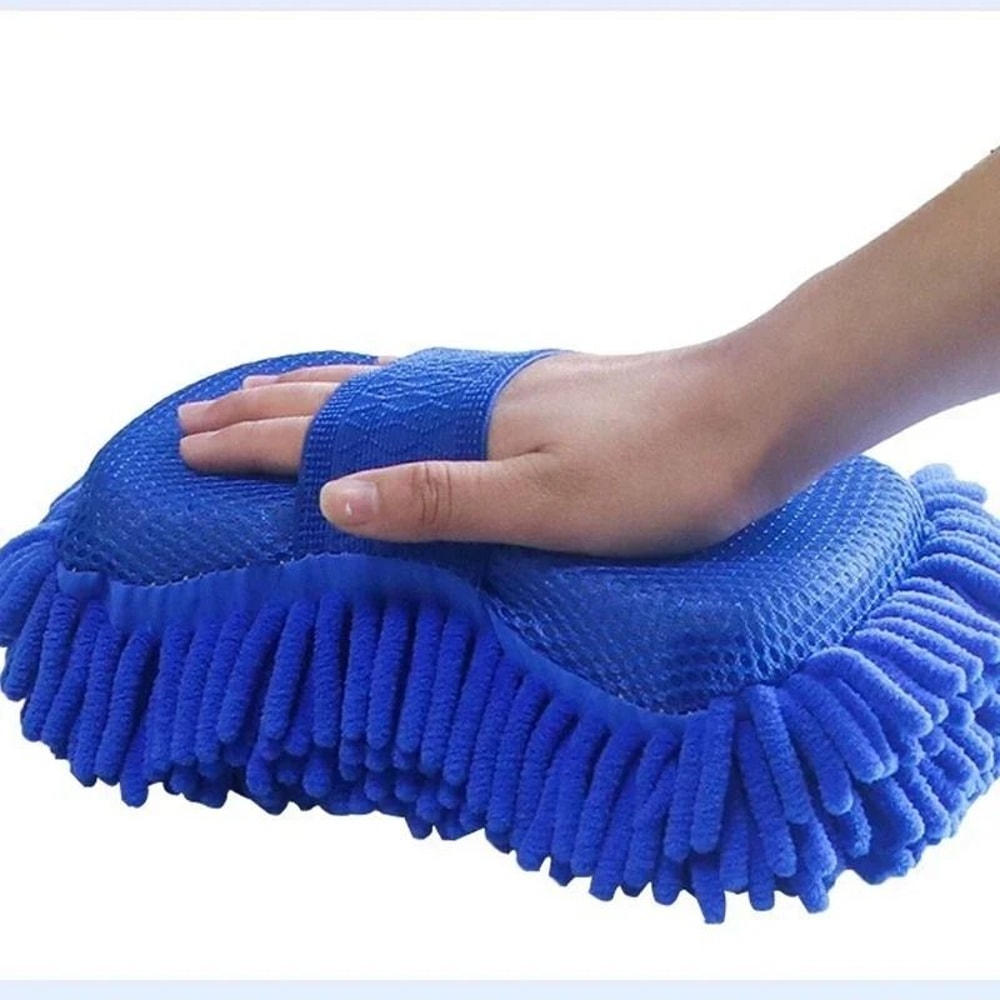 Microfiber Chenille Car Wash Sponge Set Soft Cleaning Pads For Auto Detailing 2