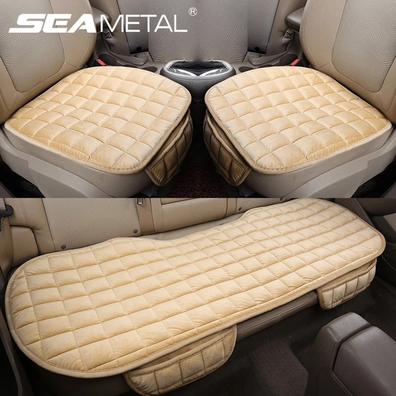 Plush Car Seat Cover Soft Universal Seat Cushion Anti Slip Protector For Cars And SUVs 0