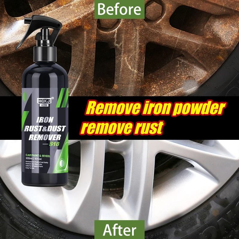 Car Paint And Wheel Iron Particle Remover Spray Rust And Fallout Cleaner For Metal Surfaces 2