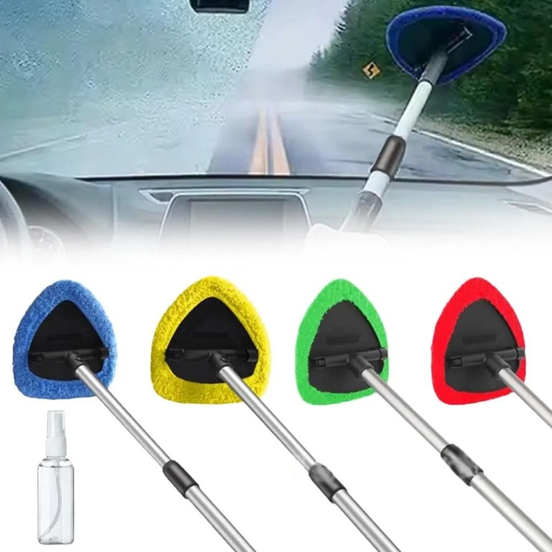 Telescopic Windshield Brush Microfiber Window Glass Cleaner Mist Eliminator 3