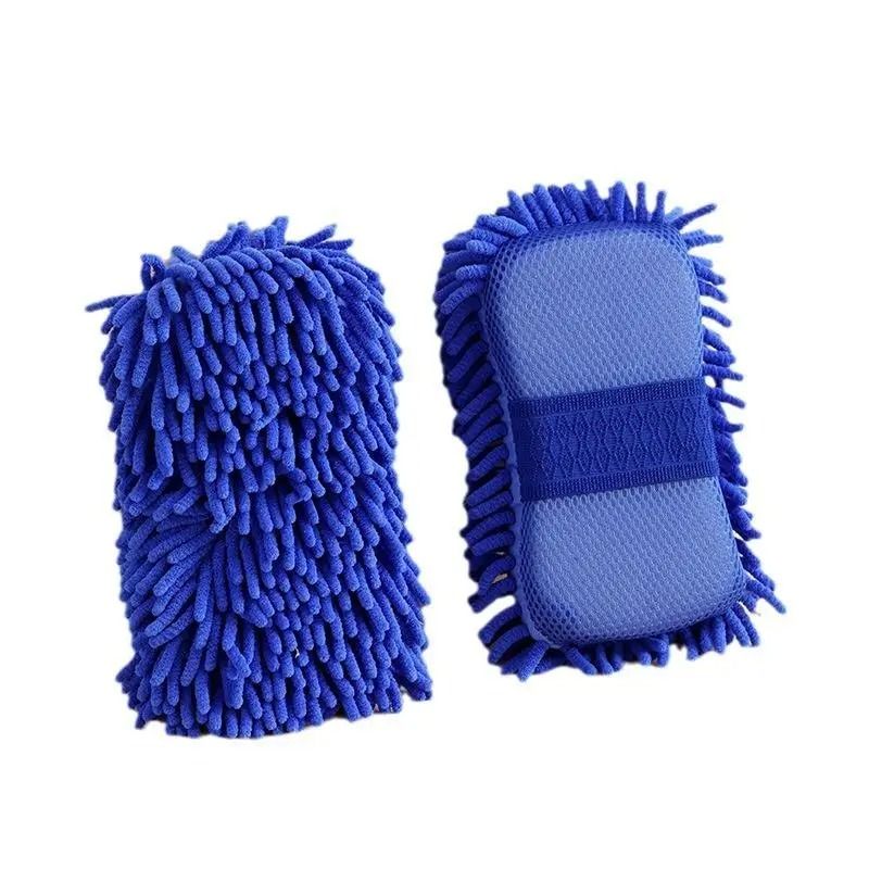 Microfiber Car Wash Glove Chenille Cleaning Sponge For Auto Detailing 3