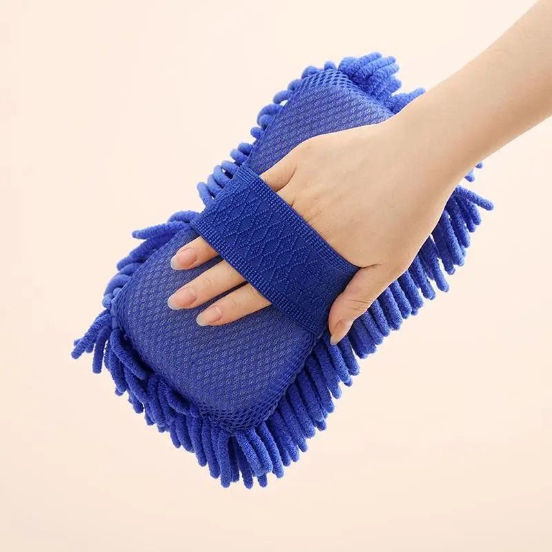 Microfiber Car Wash Glove Chenille Cleaning Sponge For Auto Detailing 4