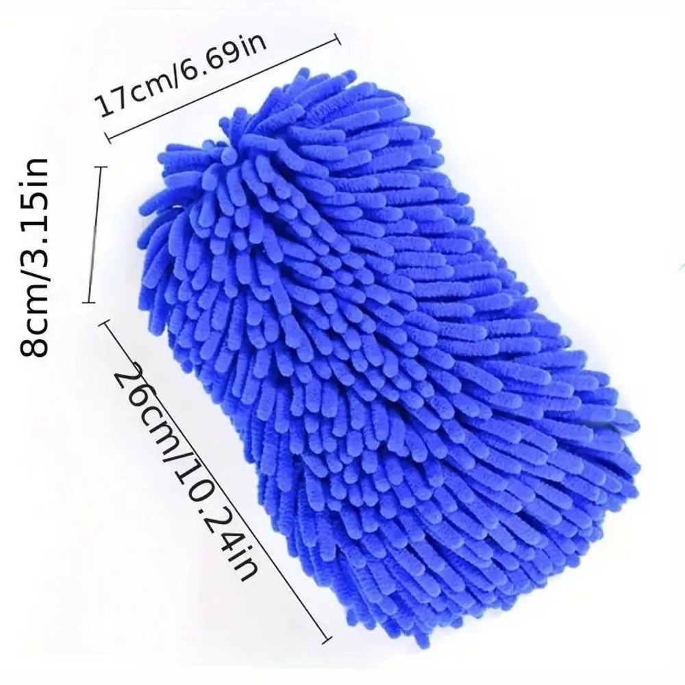 Microfiber Car Wash Glove Chenille Cleaning Sponge For Auto Detailing 5