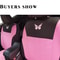 Butterfly Embroidery Car Seat Cover Set Universal Fit Front Or Full Set 2