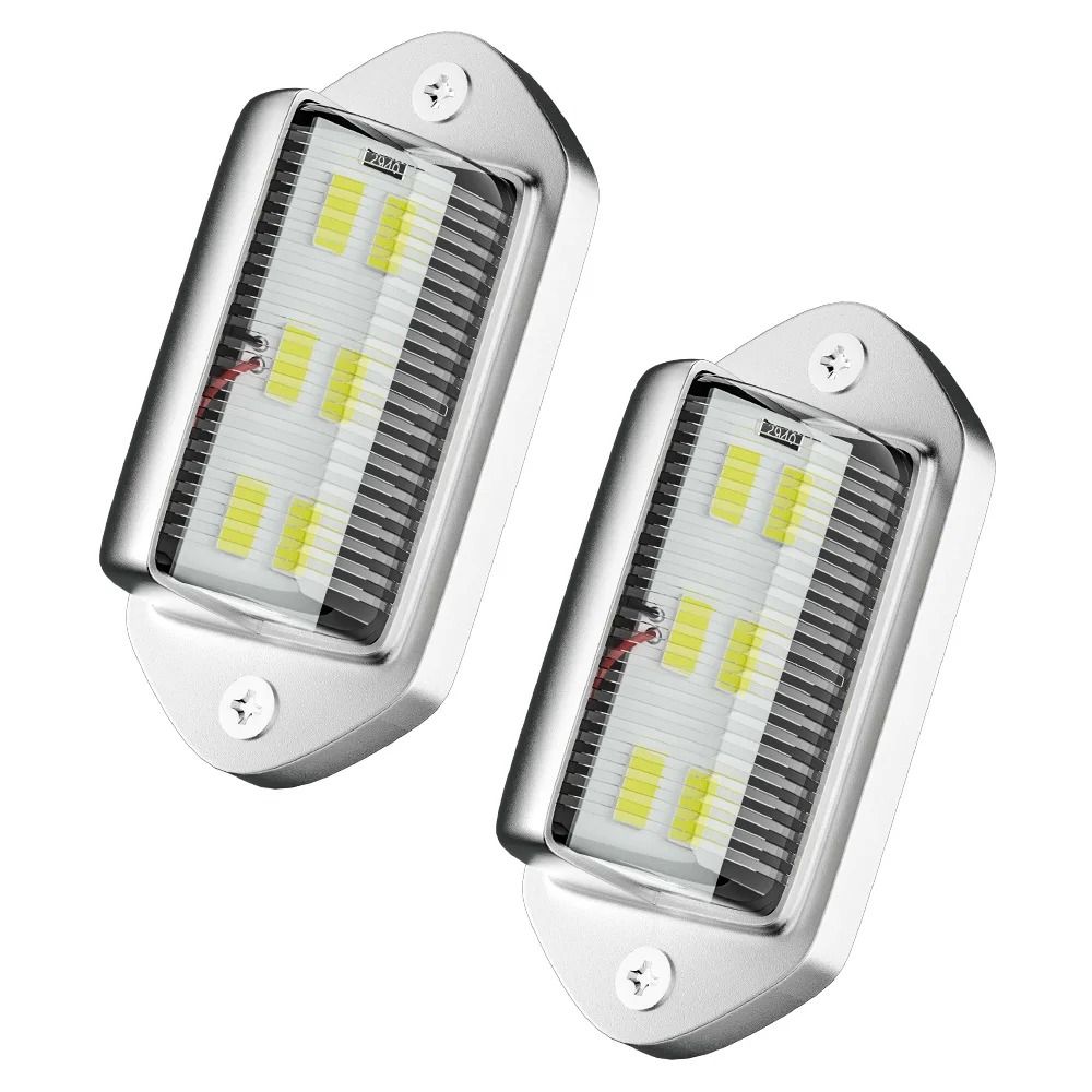 White LED License Plate Light Waterproof 12V 24V Lamp For Trucks And SUVs 7