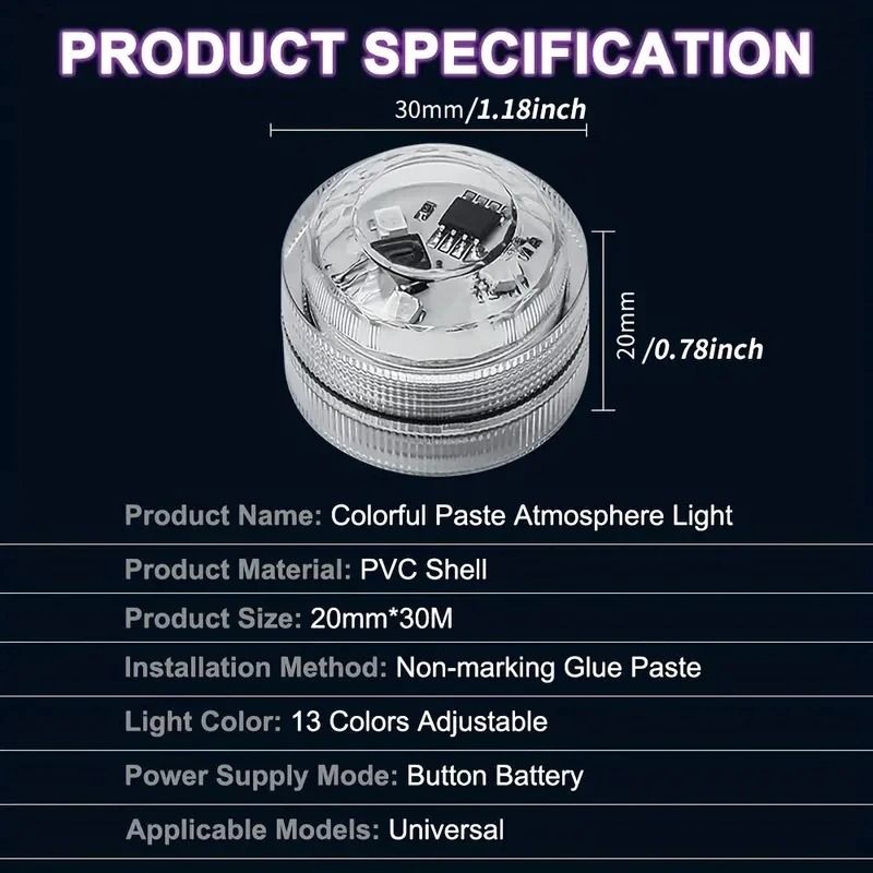 Wireless LED Car Interior Ambient Light With Remote Control 2