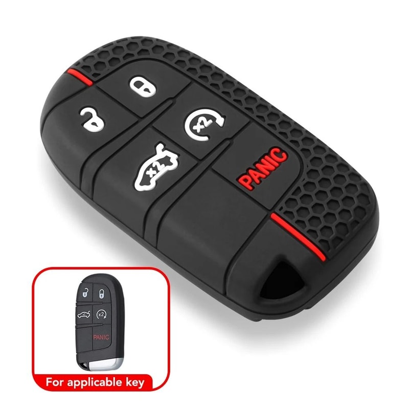 Silicone Car Key Cover Case For Dodge Ram Charger Journey 6