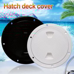 abs round deck hatch cover non slip screw out inspection plate for marine and rv
