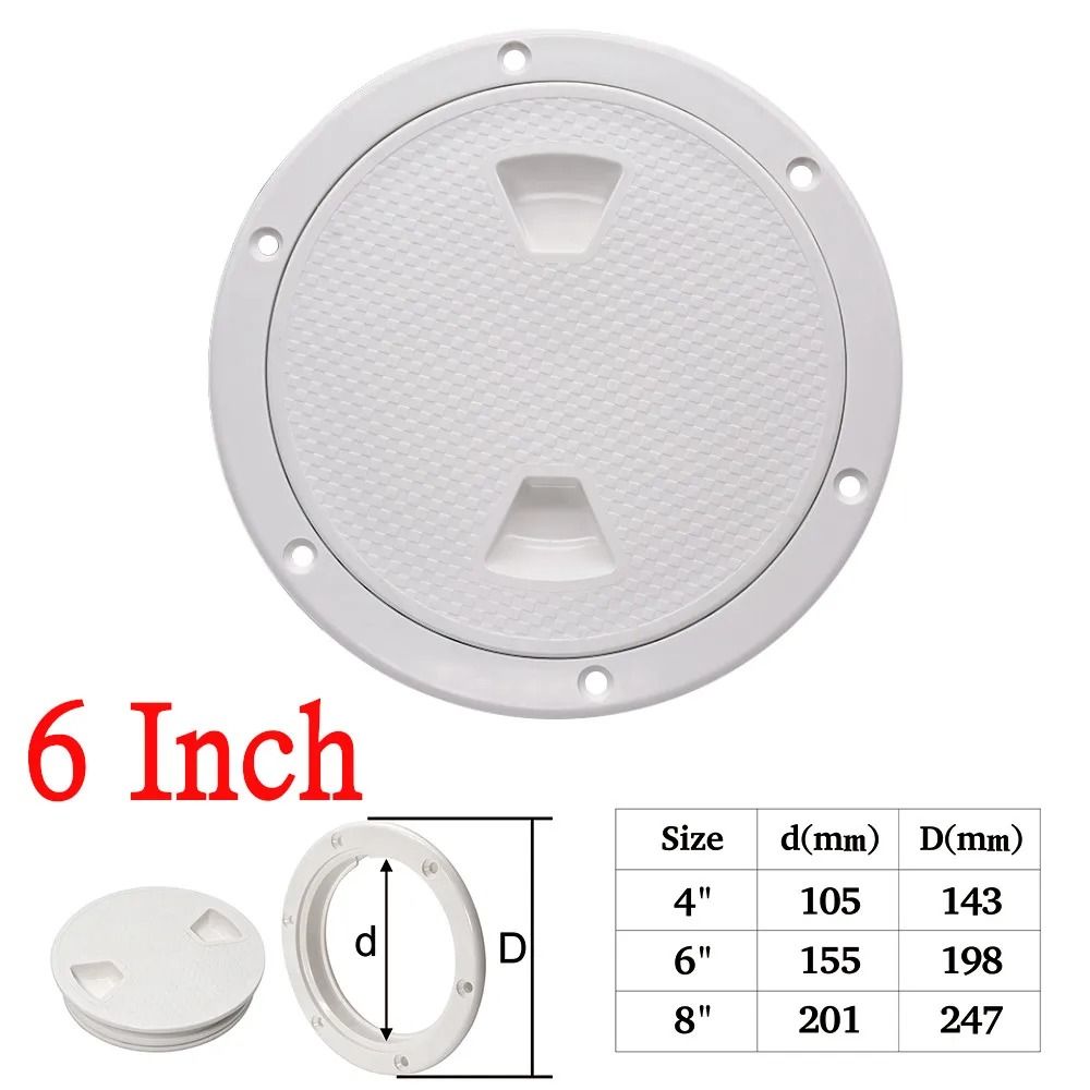 ABS Round Deck Hatch Cover Non Slip Screw Out Inspection Plate For Marine And RV 9