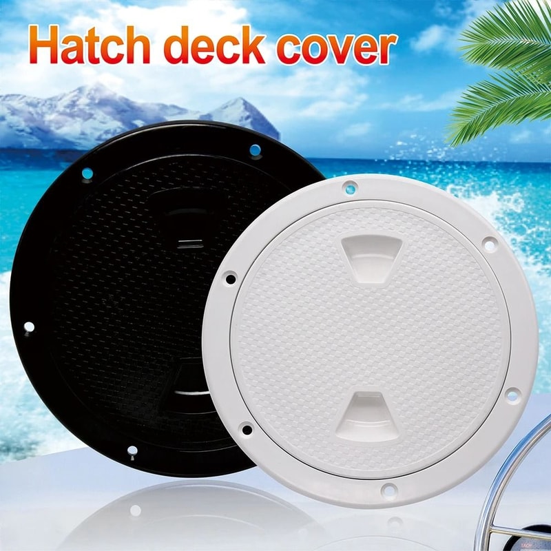 ABS Round Deck Hatch Cover Non Slip Screw Out Inspection Plate For Marine And RV 1