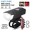 USB Rechargeable Bike Light Set Front And Rear LED Bicycle Headlight And Taillight 0