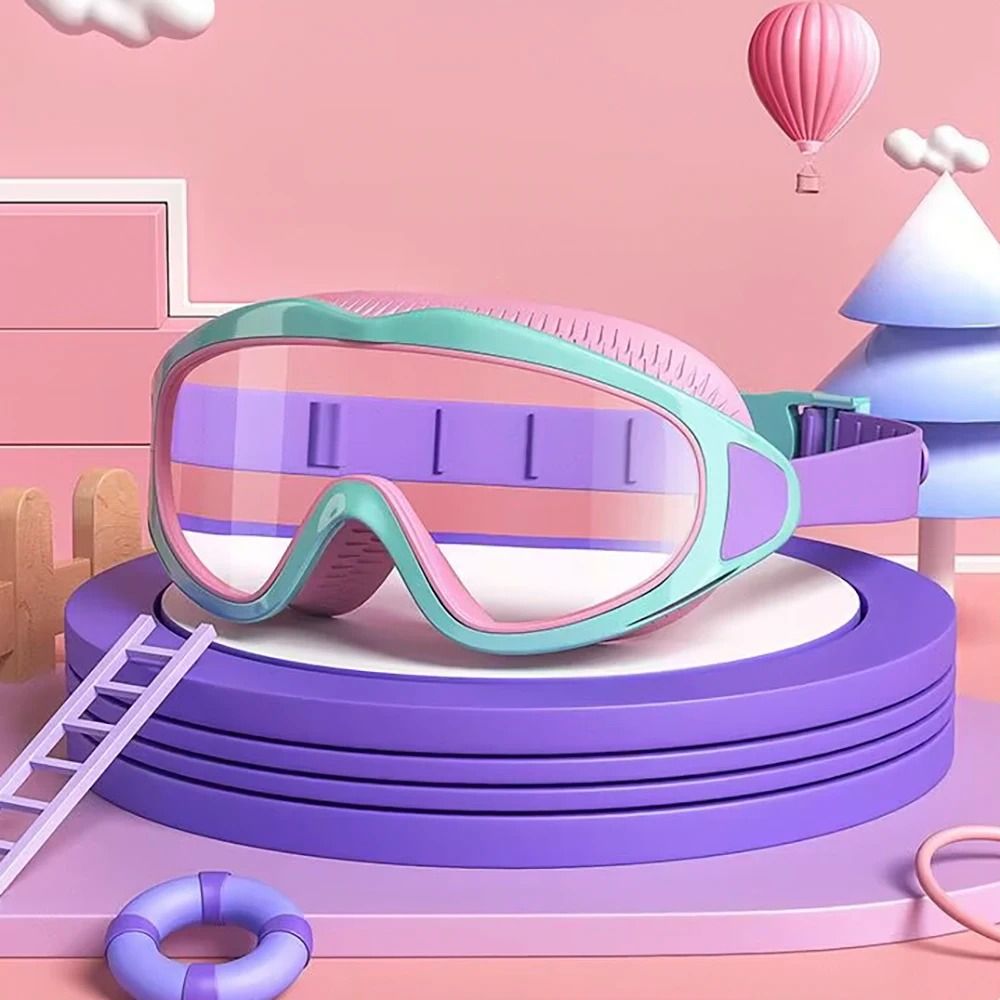 Kids Swimming Goggles Anti Fog UV Protection Wide View Waterproof Pool Glasses 0