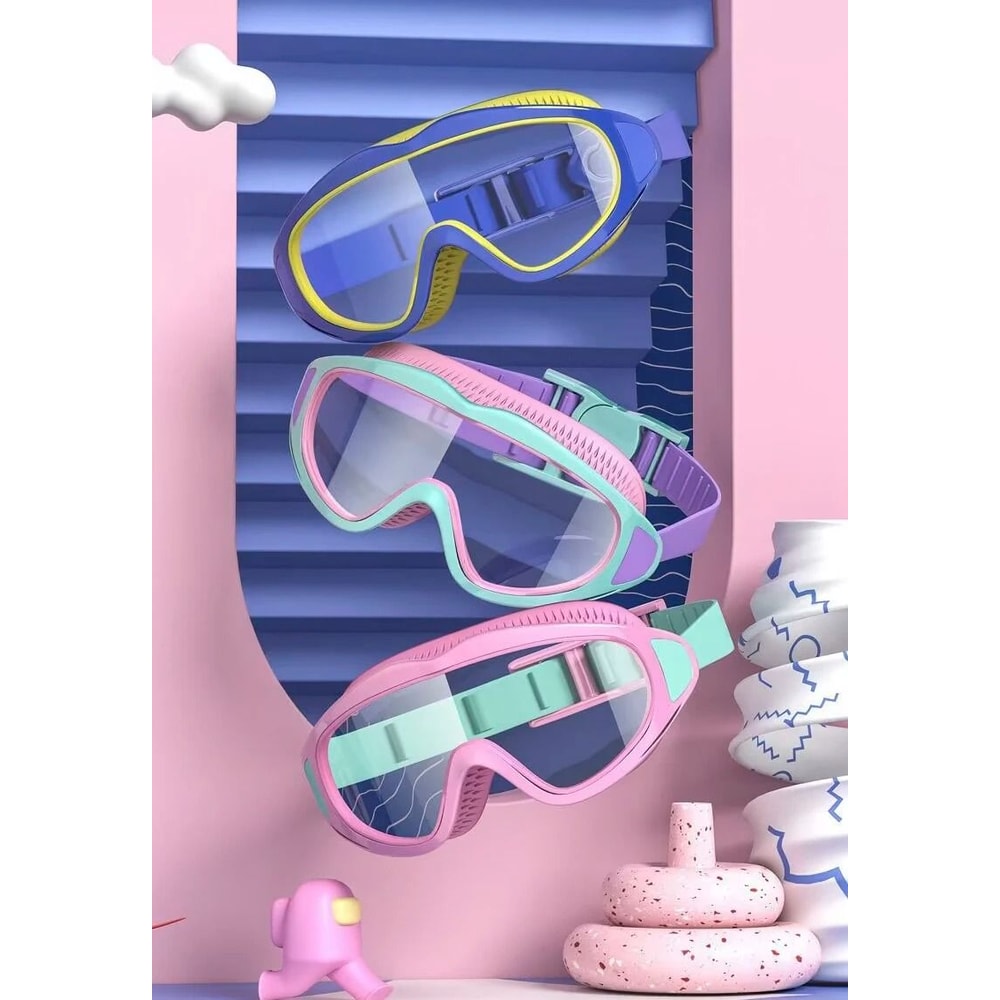 Kids Swimming Goggles Anti Fog UV Protection Wide View Waterproof Pool Glasses 4