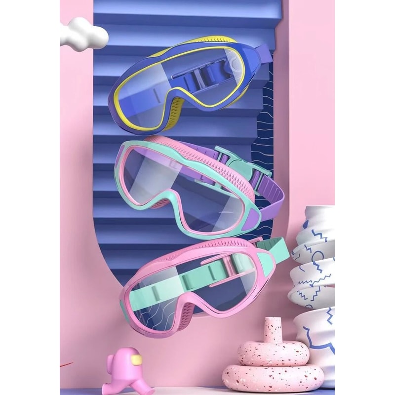 Kids Swimming Goggles Anti Fog UV Protection Wide View Waterproof Pool Glasses 4