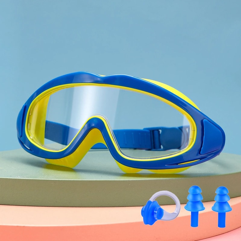 Kids Swimming Goggles Anti Fog UV Protection Wide View Waterproof Pool Glasses 6