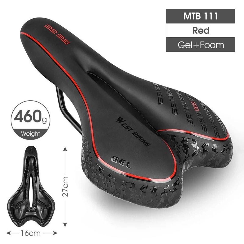Gel Comfort Bicycle Saddle For Road MTB BMX Painless Cycling Seat 7