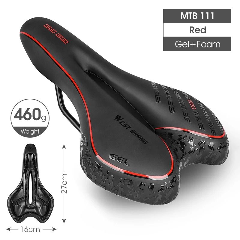 Gel Comfort Bicycle Saddle For Road MTB BMX Painless Cycling Seat 7