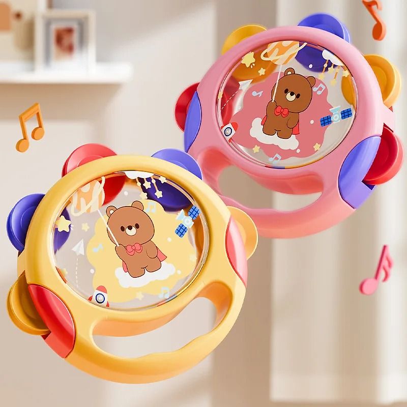 Baby Handheld Tambourine Musical Drum Toy 0