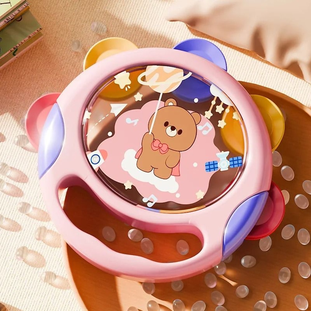 Baby Handheld Tambourine Musical Drum Toy 3