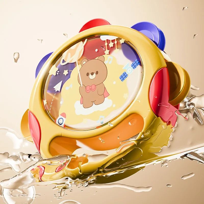 Baby Handheld Tambourine Musical Drum Toy 4