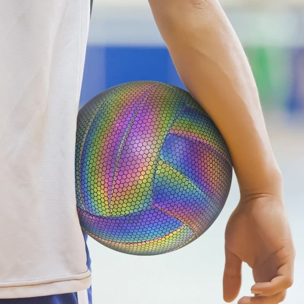Size 5 Reflective Rainbow Volleyball Glow In The Dark Sports Ball 5