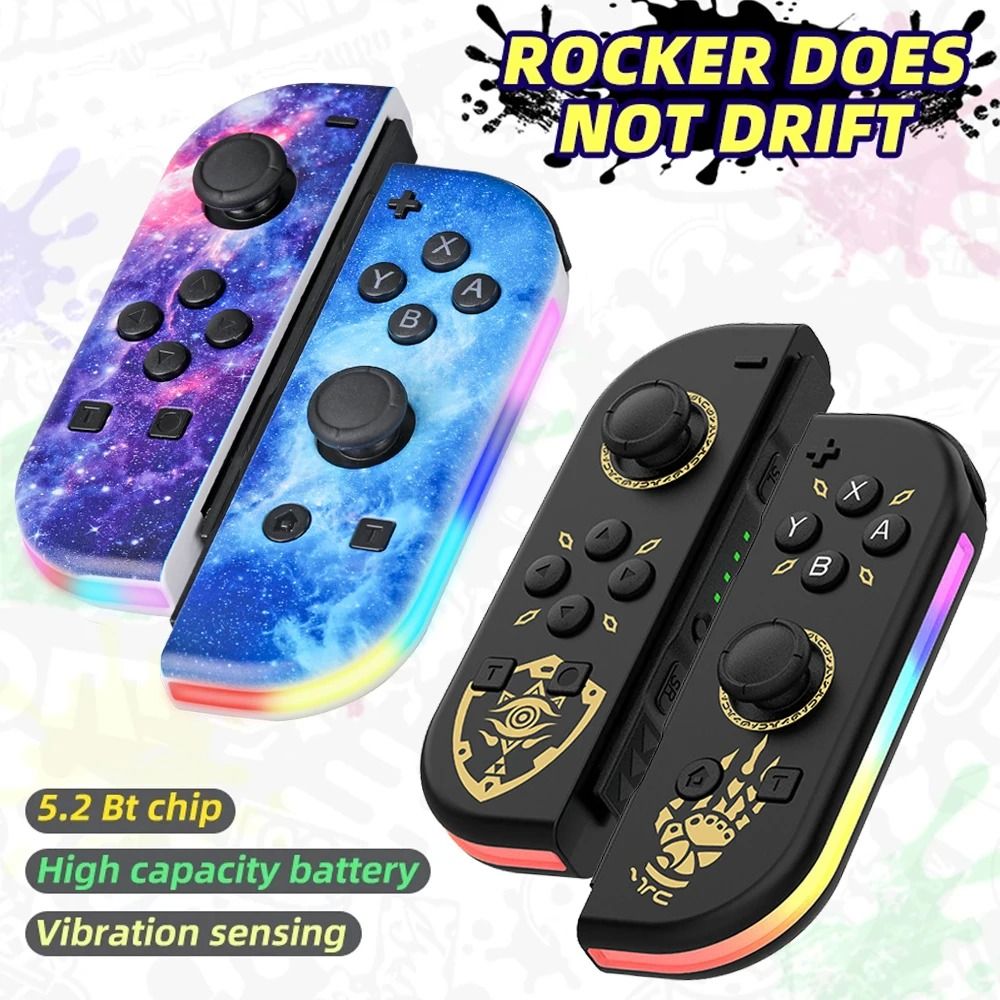 Wireless Joy Con Style Game Controller With RGB Light For Switch 0