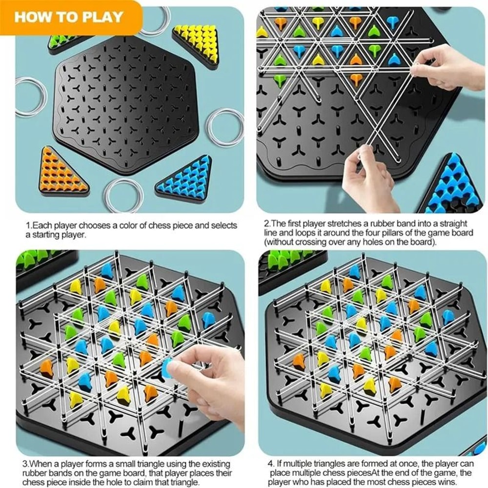 Triangle Strategy Chess Board Game For Kids And Adults 6