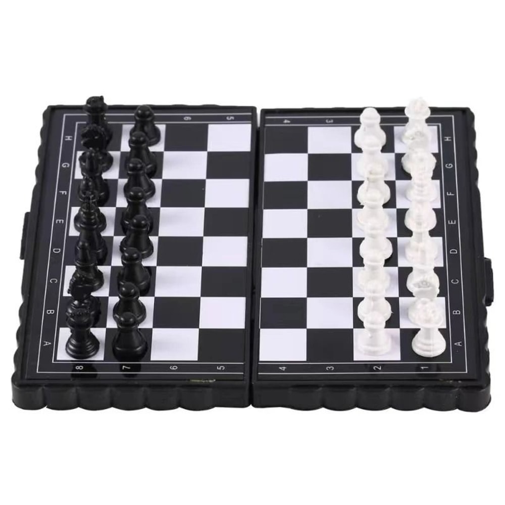 Mini Magnetic Chess Set Folding Portable Board Game 2