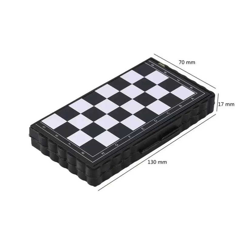 Mini Magnetic Chess Set Folding Portable Board Game 6