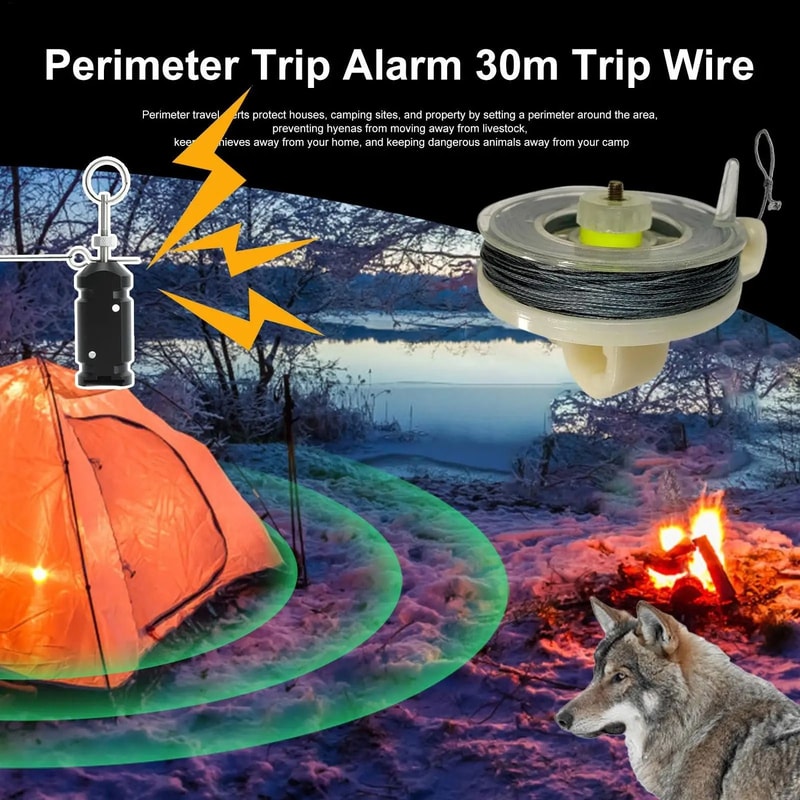 Camping Perimeter Alarm Trip Wire Security Cord 3