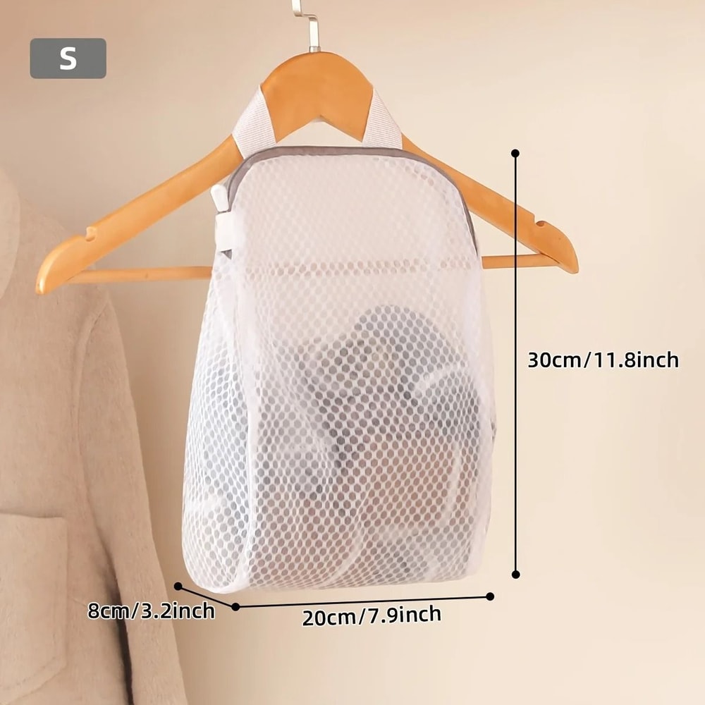 Honeycomb Mesh Laundry Storage Bag With Zipper 6