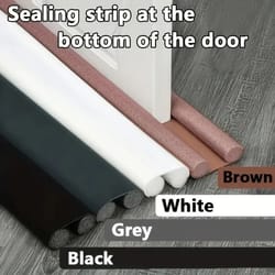 double flexible door draft stopper weatherproof seal