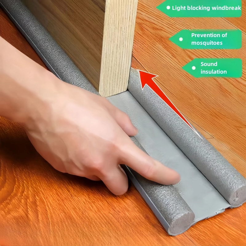 Double Flexible Door Draft Stopper Weatherproof Seal 1