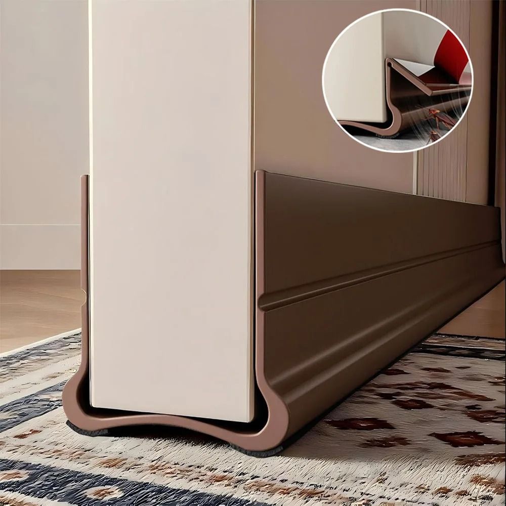 SelfAdhesive Door Bottom Sealing Strip With Soundproof Felt 0