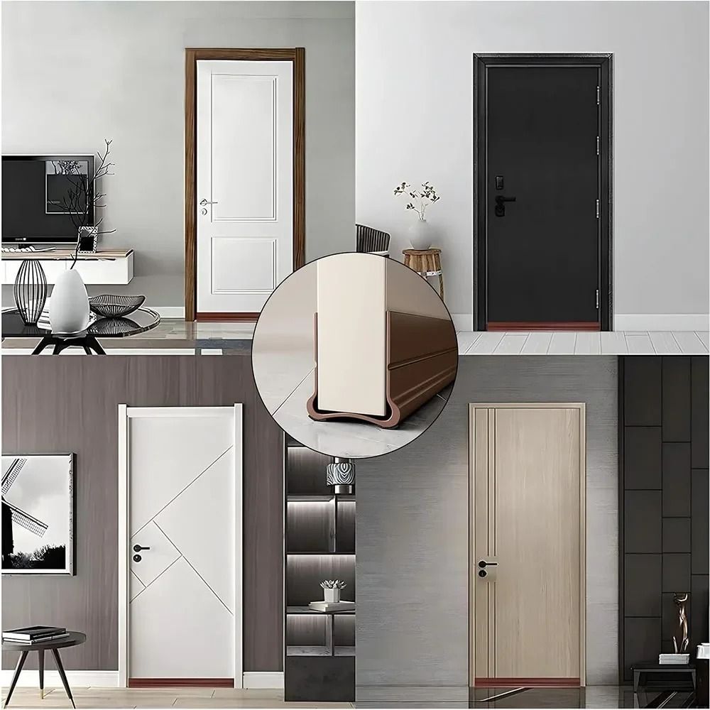 SelfAdhesive Door Bottom Sealing Strip With Soundproof Felt 5