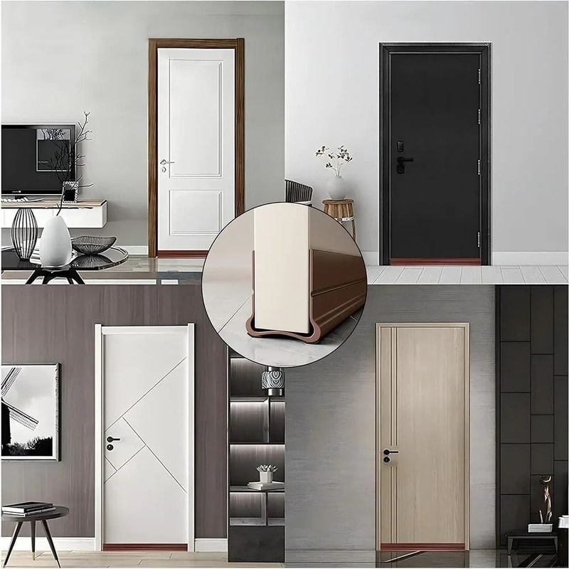 SelfAdhesive Door Bottom Sealing Strip With Soundproof Felt 5