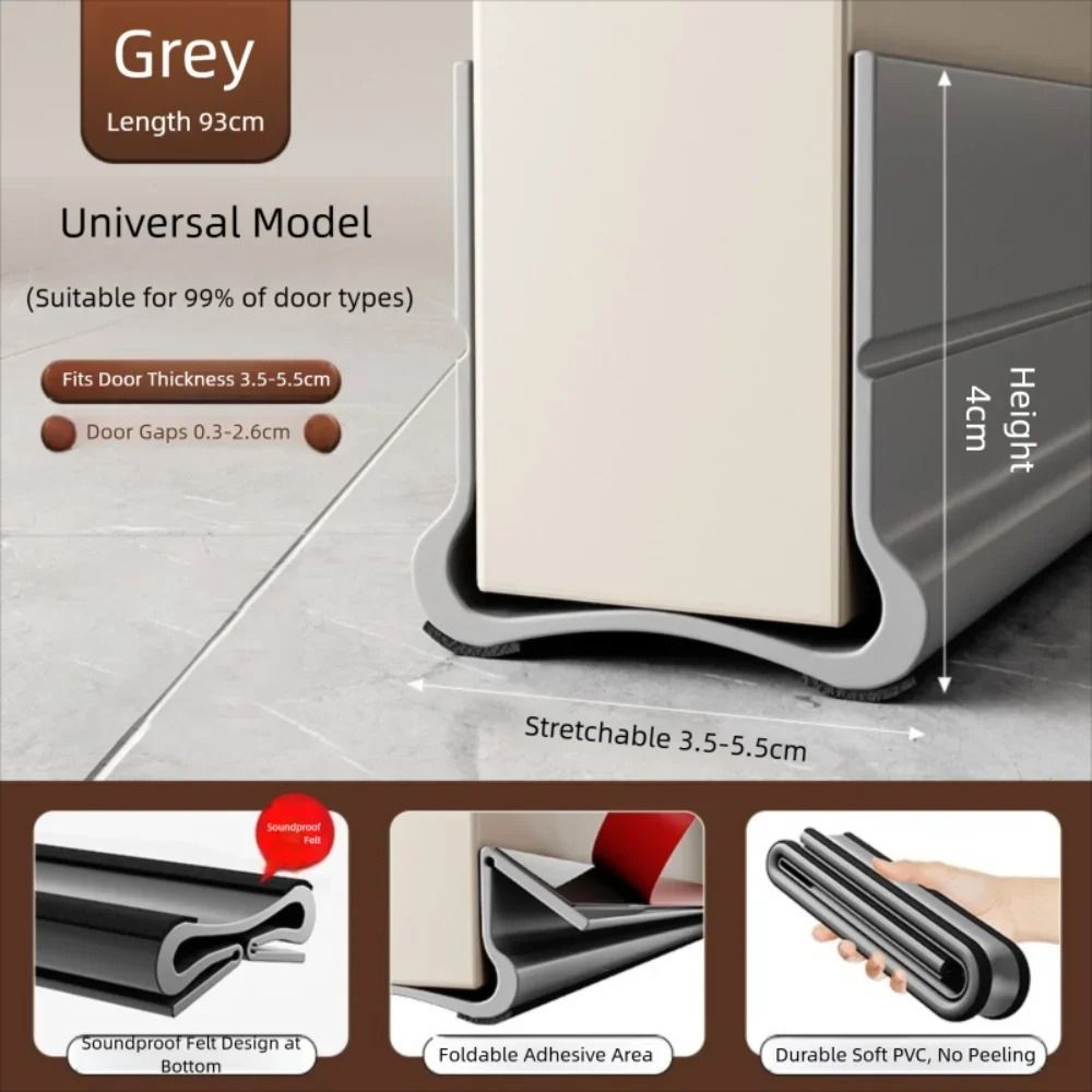 SelfAdhesive Door Bottom Sealing Strip With Soundproof Felt 8
