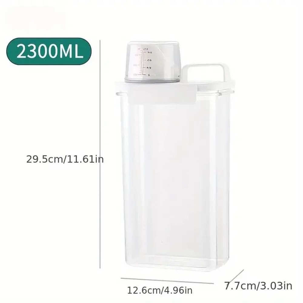 Airtight Laundry Detergent Powder Storage Container With Measuring Cup 8