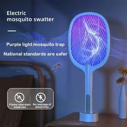 usb rechargeable mosquito killer fly swatter with charging base