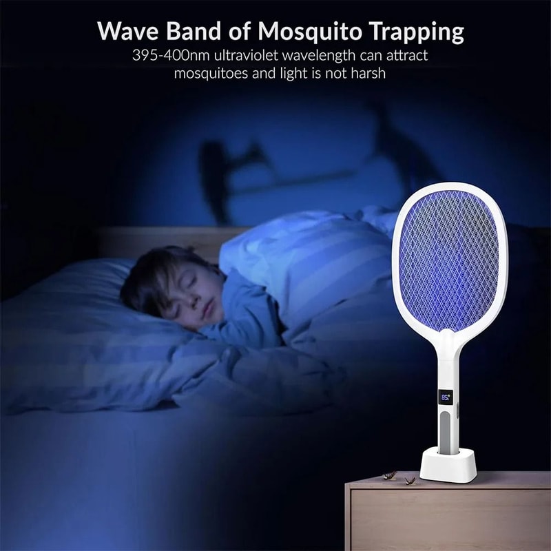 Electric Fly Swatter Insect Killer With Automatic Mode And Charging Base 2