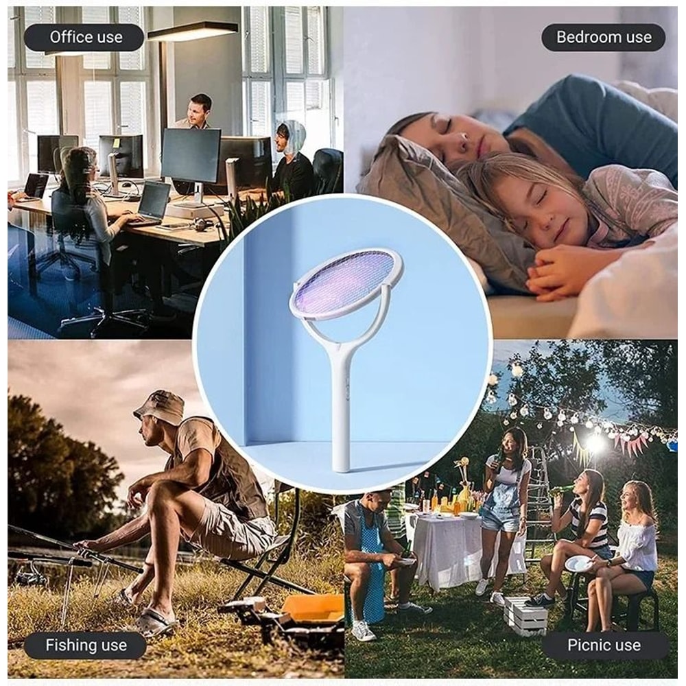 5in1 USB Rechargeable Electric Mosquito Swatter Racket 4