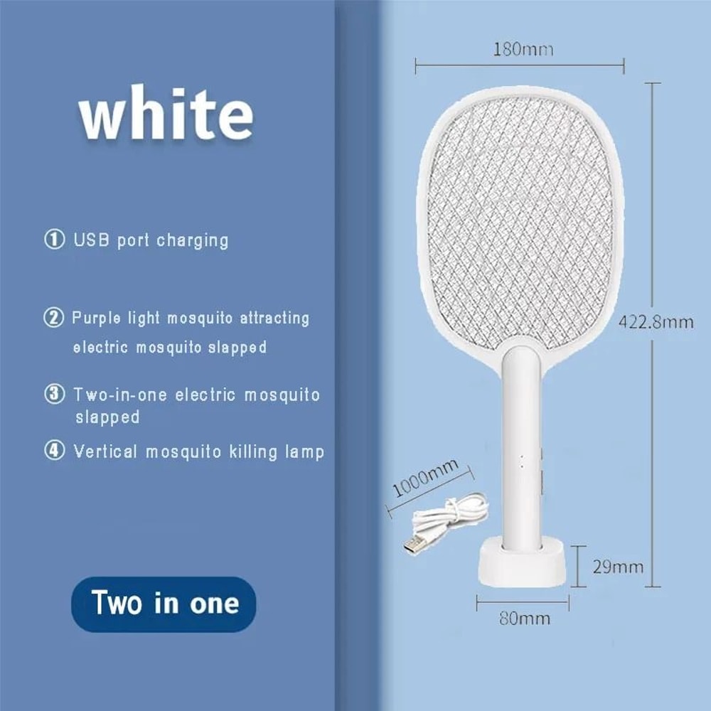 5in1 USB Rechargeable Electric Mosquito Swatter Racket 6