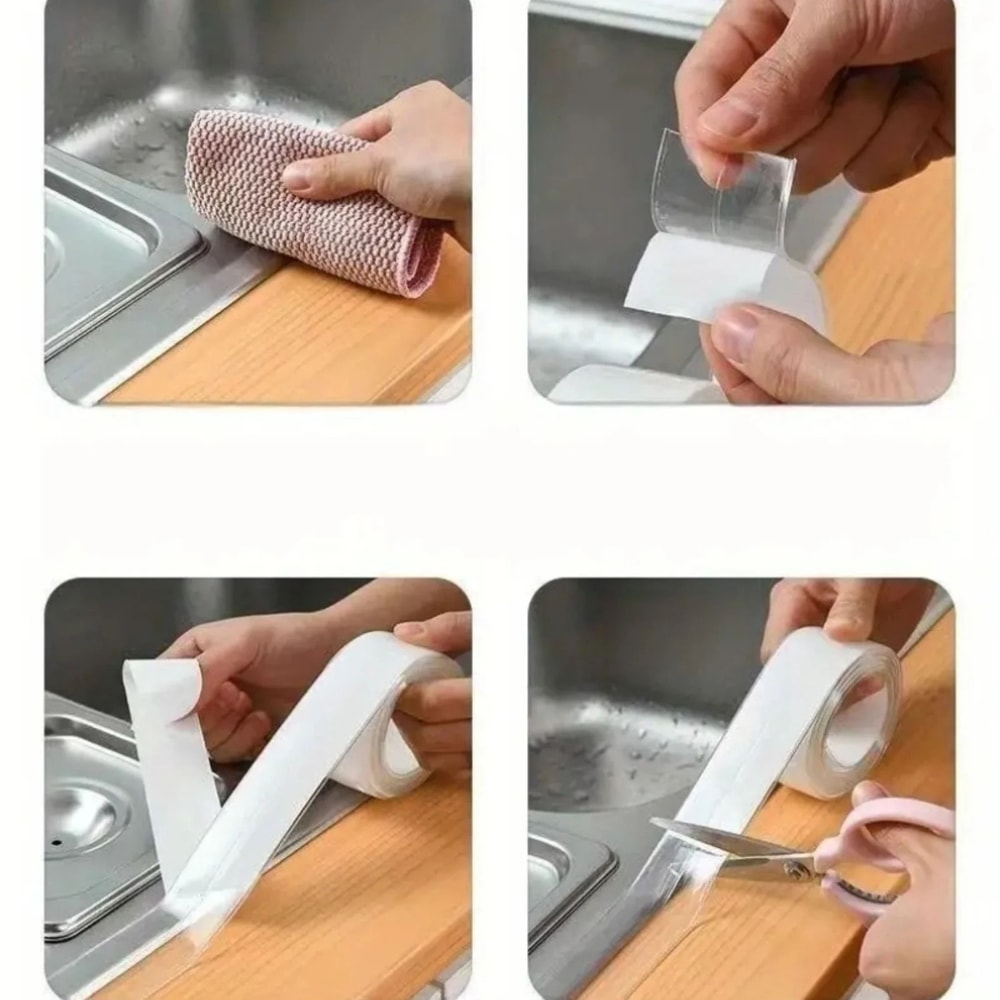 Transparent Waterproof PVC Sealing Tape For Bathroom And Kitchen 5