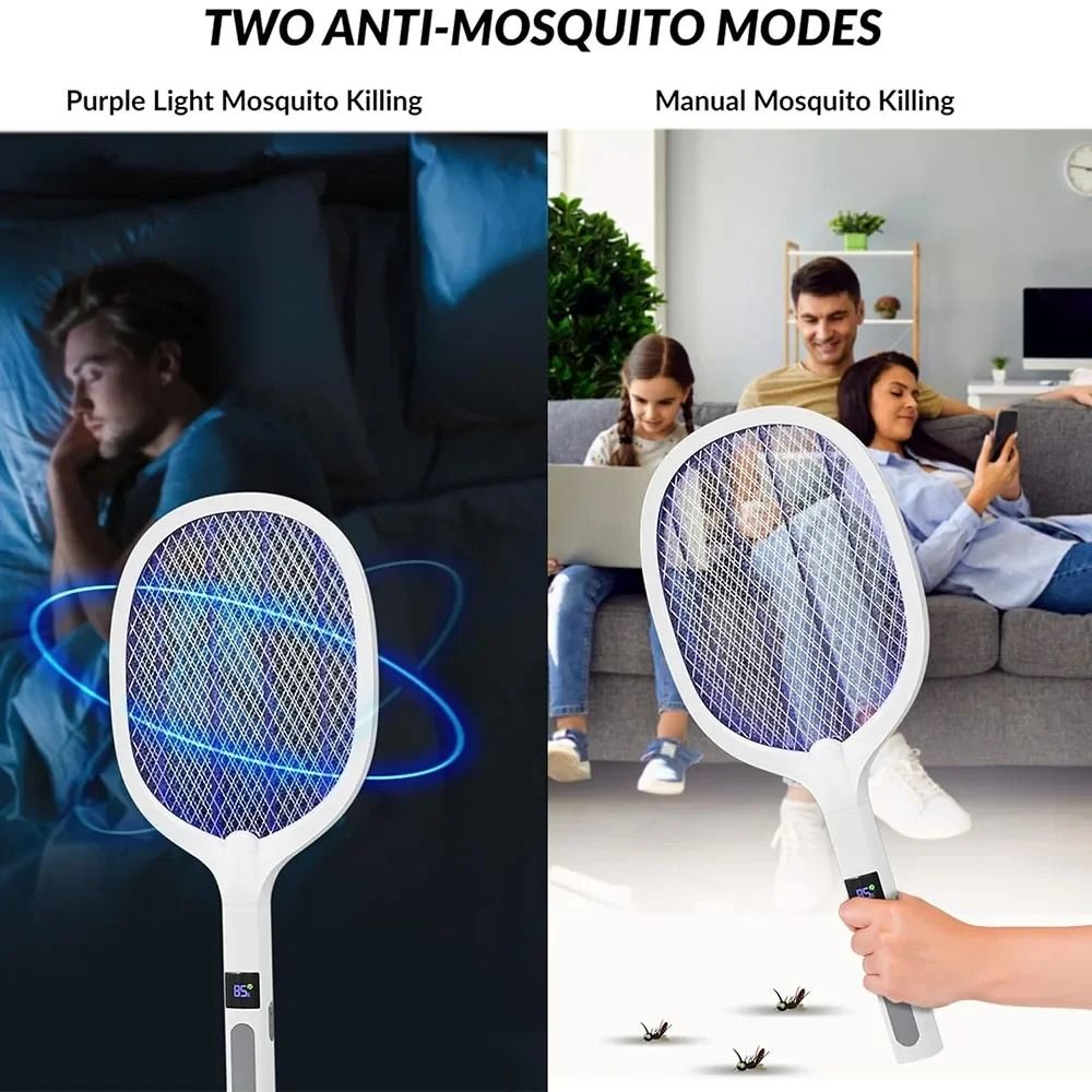 4000V Electric Fly Swatter Insect Killer With Automatic Mode 4