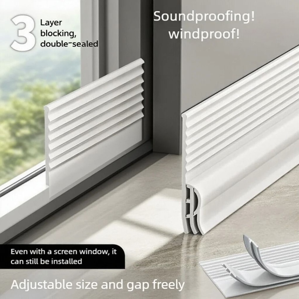 Triple Soundproof Window Seal Strip Self Adhesive Design 0